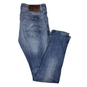 G-Star RAW 3301 Slim Jeans Men’s 32x32 Medium Wash Stretch Denim